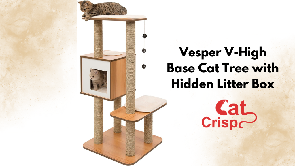 cat tree with litter box